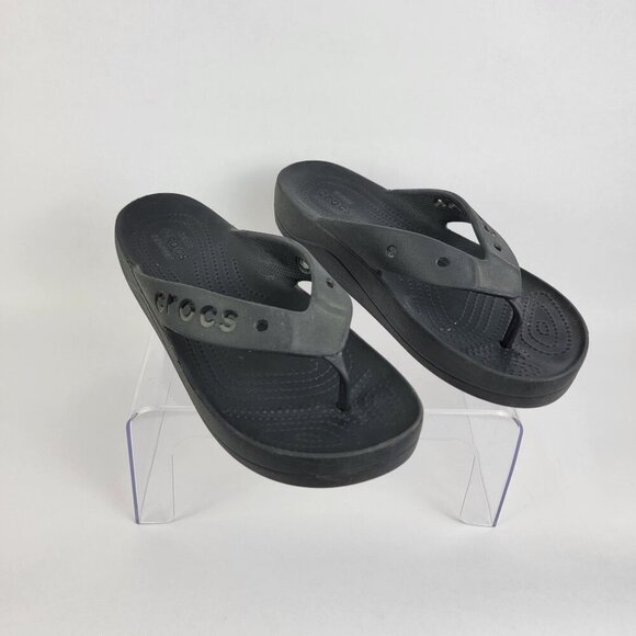 Crocs Via Collection Sandals Women's 8 Flip Flop Waterproof Thong Comfort Slide - Picture 1 of 6